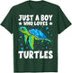 Just A Boy Who Loves Turtles Lover Gifts Sea Ocean Turtle T-Shirt - T-Shirt | Forest