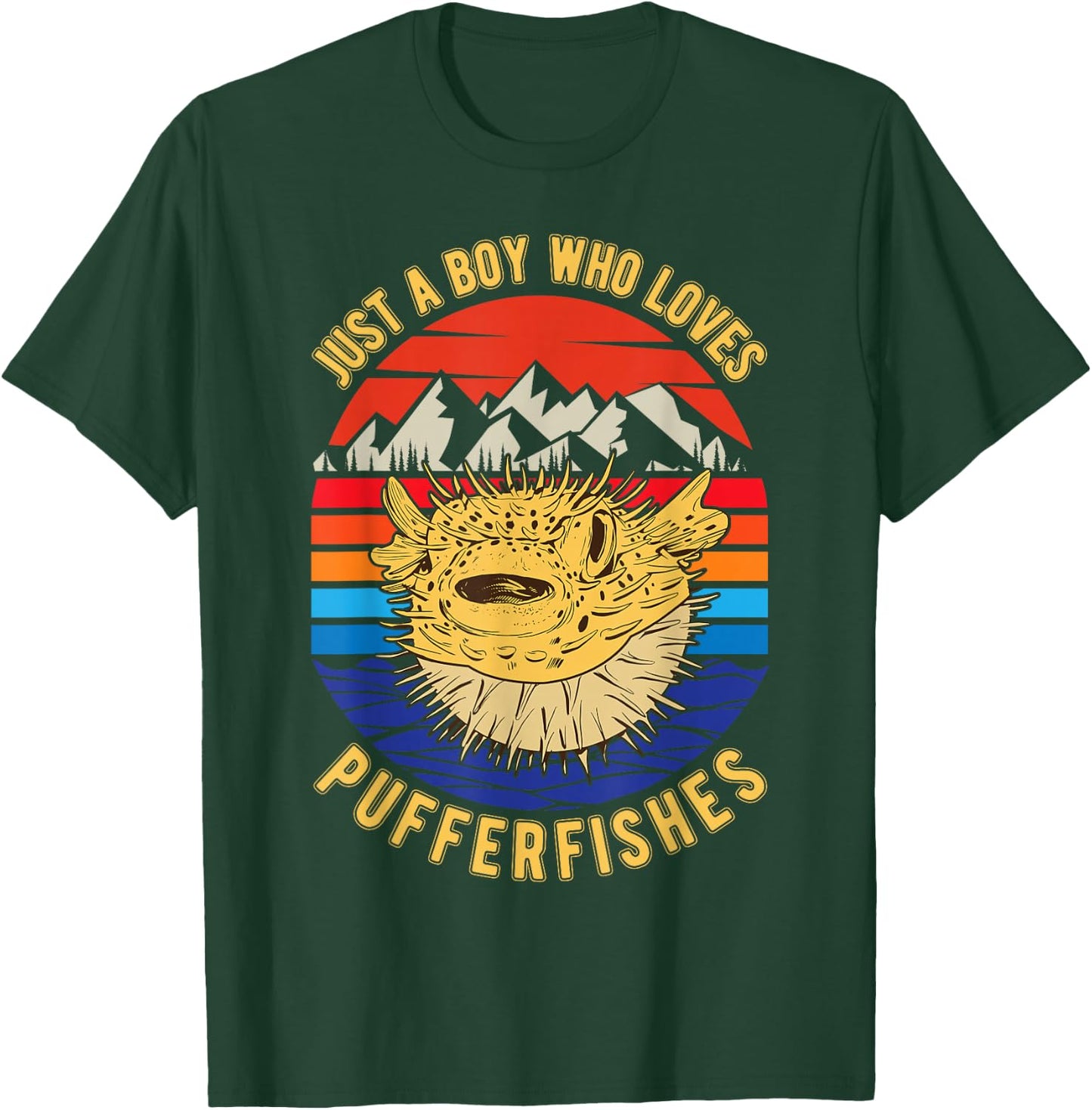 Just a boy who loves Pufferfishes Puffer Fish T-Shirt - T-Shirt | Forest