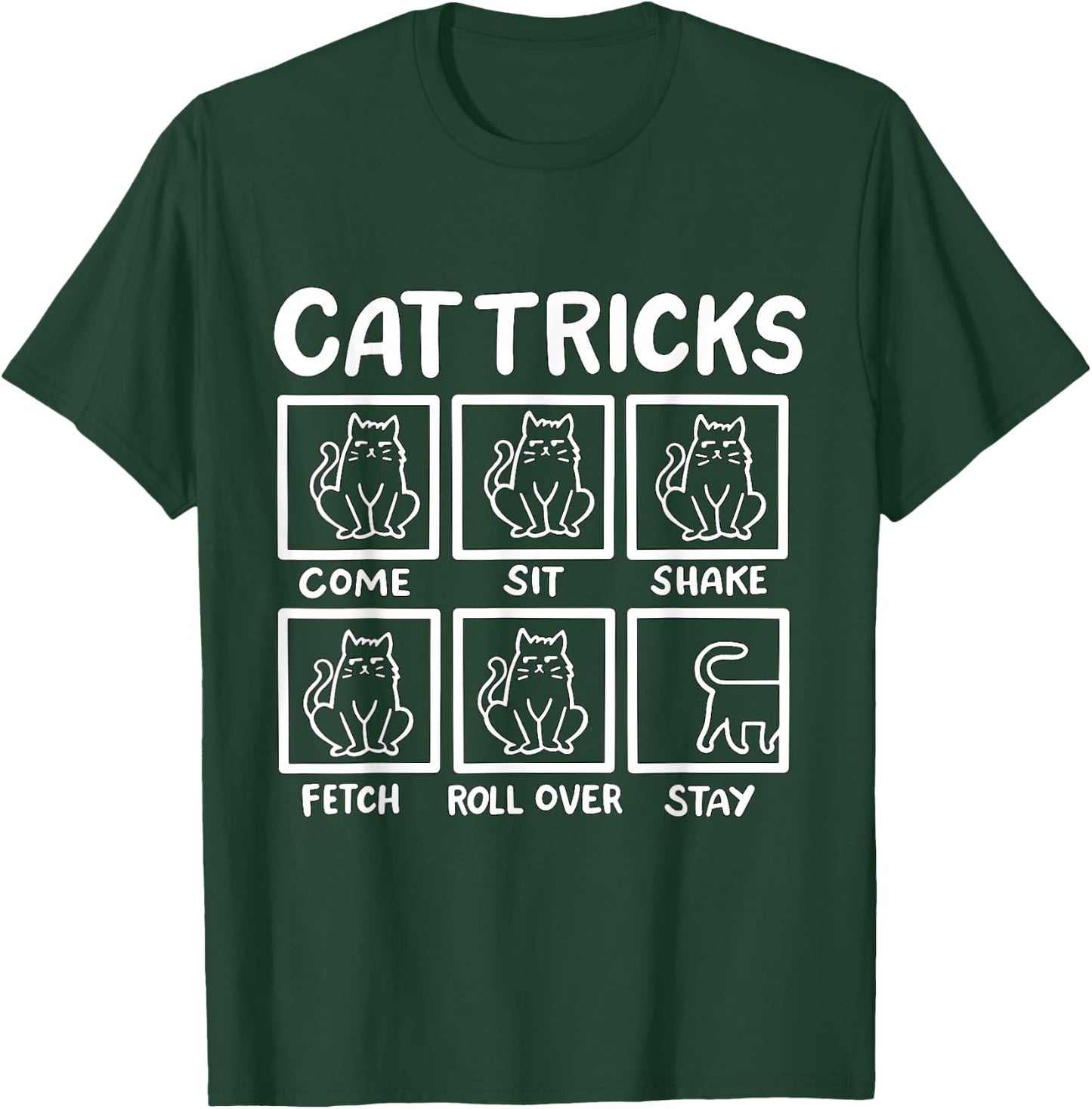 Cat Tricks Men Women Girls Kids T-Shirt - T-Shirt | Forest