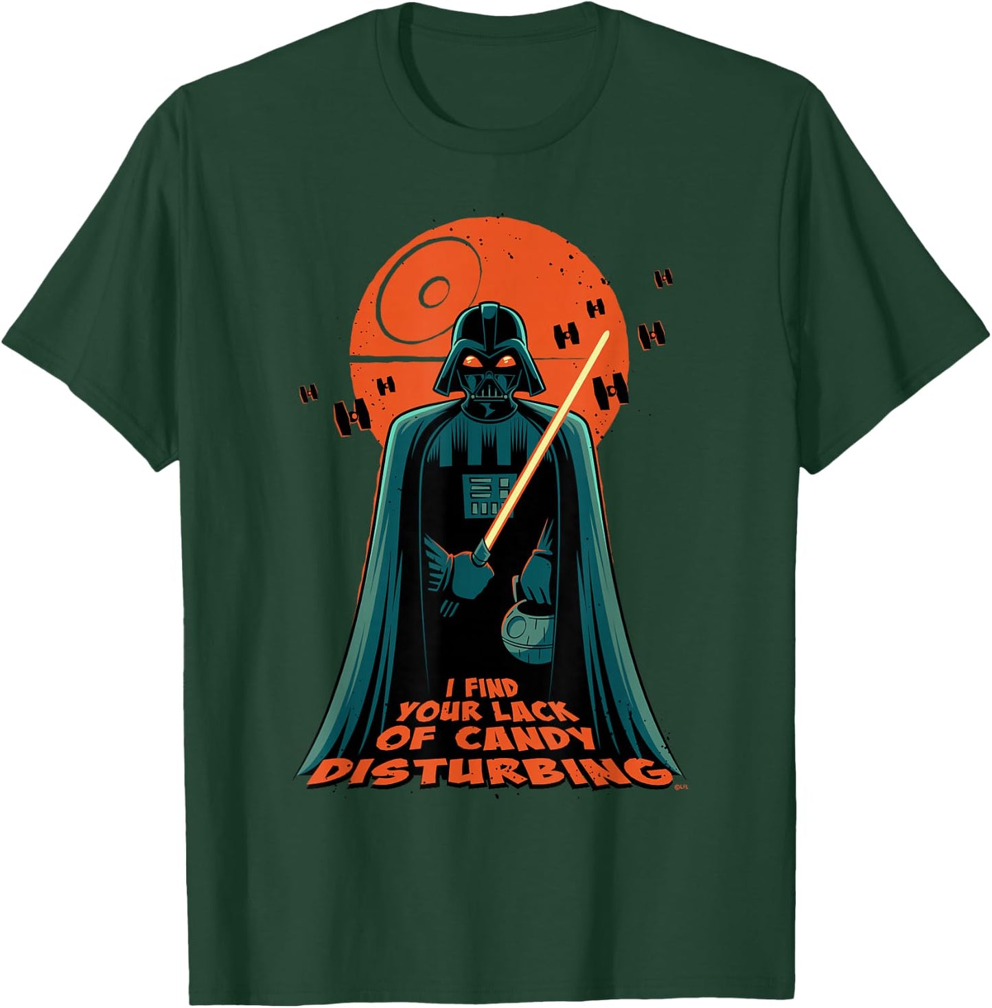 Star Wars Darth Vader Halloween Lack of Candy Disturbing T-Shirt - T-Shirt | Forest