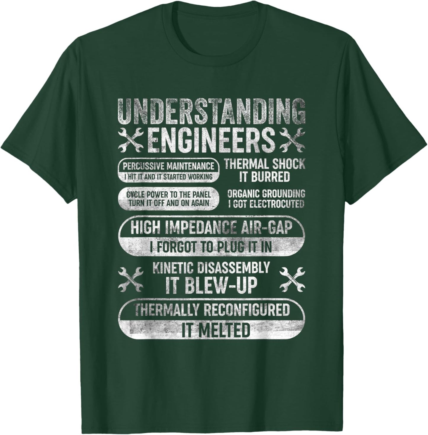 Understanding Engineers Funny Sarcastic Engineering Vintage T-Shirt - T-Shirt | Forest