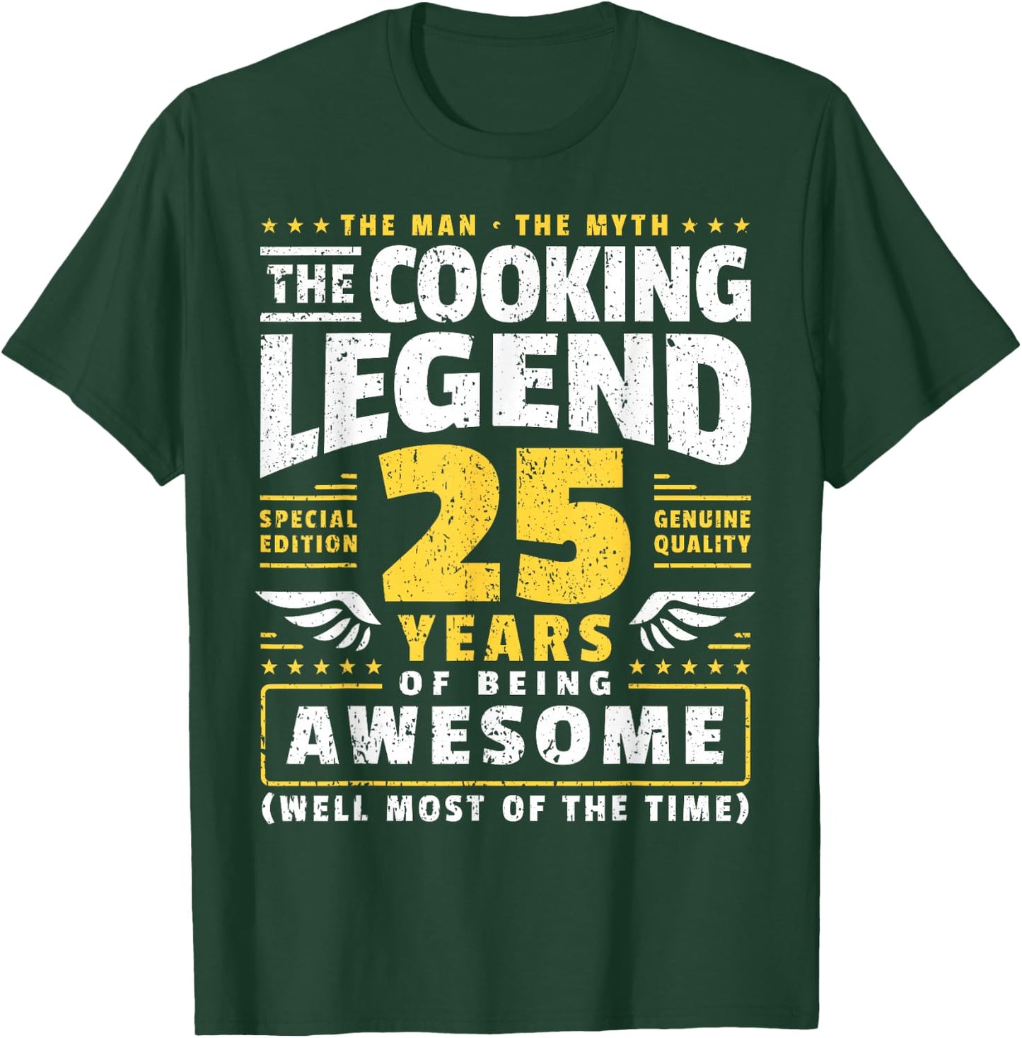 25th Birthday Cook 25 Years Old Chef T-Shirt - T-Shirt | Forest