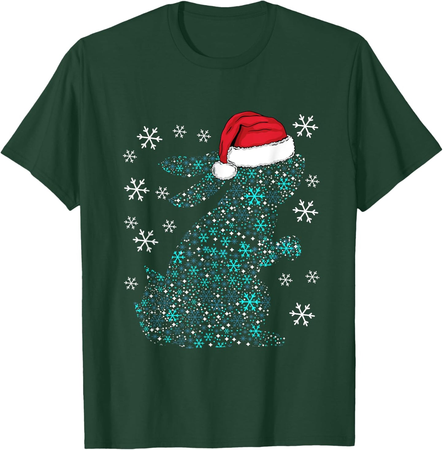Funny Rabbit Christmas Costume Bunny Santa XMAS Humor T-Shirt - T-Shirt | Forest