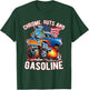 Jeff Hobrath Funny Chrome Guts and Gasoline Hotrod Car Cartoon Design - -Adults/Kids, Black, Short Sleeve, Small T-Shirt - T-Shirt | Forest