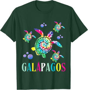 Galapagos Islands Tie Dye Sea Turtle Scuba Diving T-Shirt - T-Shirt | Forest
