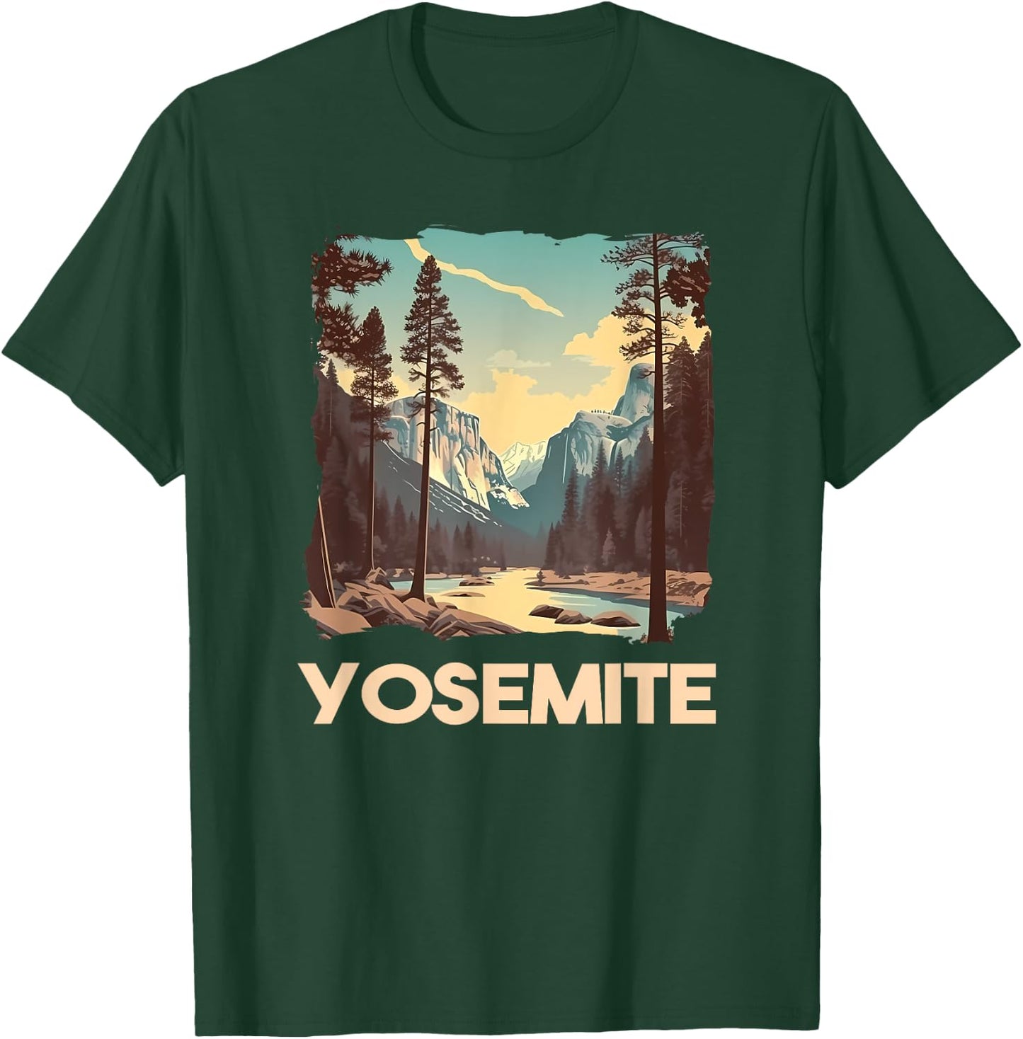 Vintage Yosemite National Park Nature Lover Adventure T-Shirt - T-Shirt | Forest