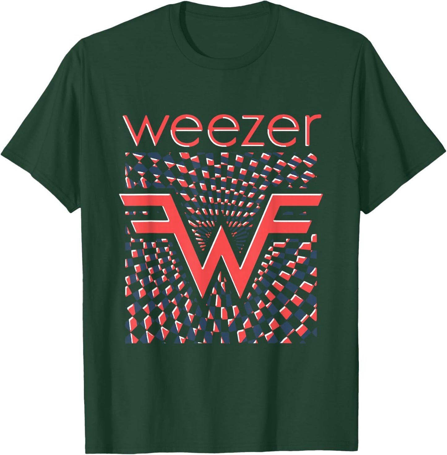 Weezer - Checkered Logo T-Shirt - T-Shirt | Forest