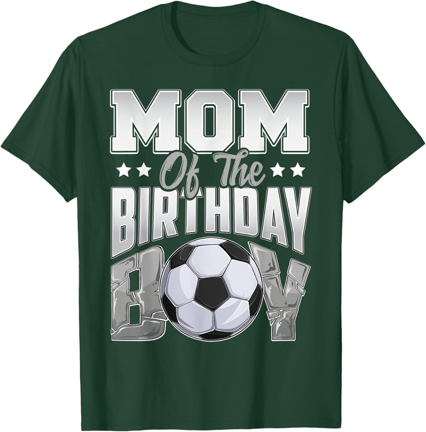 Mom Soccer birthday Boy Family Baller b-day Party T-Shirt - T-Shirt | Forest