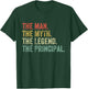 Man Myth The Legend Principal Dad Funny School Vintage T-Shirt - T-Shirt | Forest
