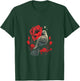Memorial Day Red Poppy Flower Dove USA Flag 4th of July Men T-Shirt - T-Shirt | Forest