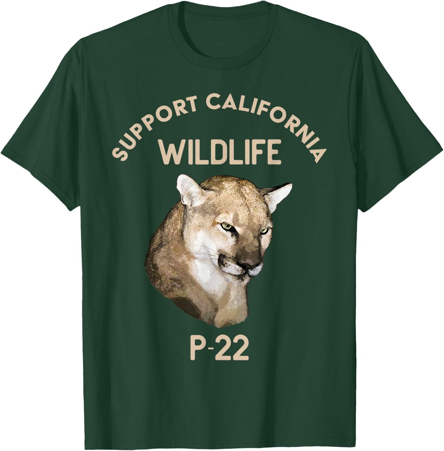 P-22 Mountain Lion Support California Wildlife T-Shirt - T-Shirt | Forest