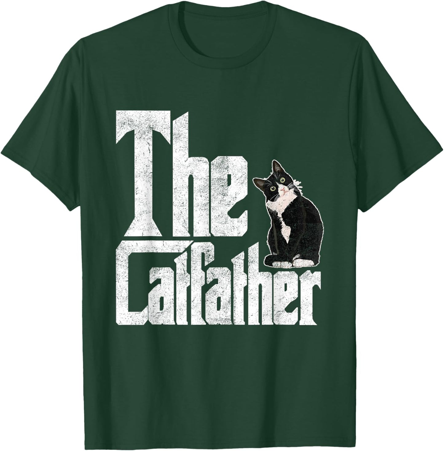 The Catfather Cat Father Mafia Whiskers Male Daddy Small T-Shirt - T-Shirt | Forest
