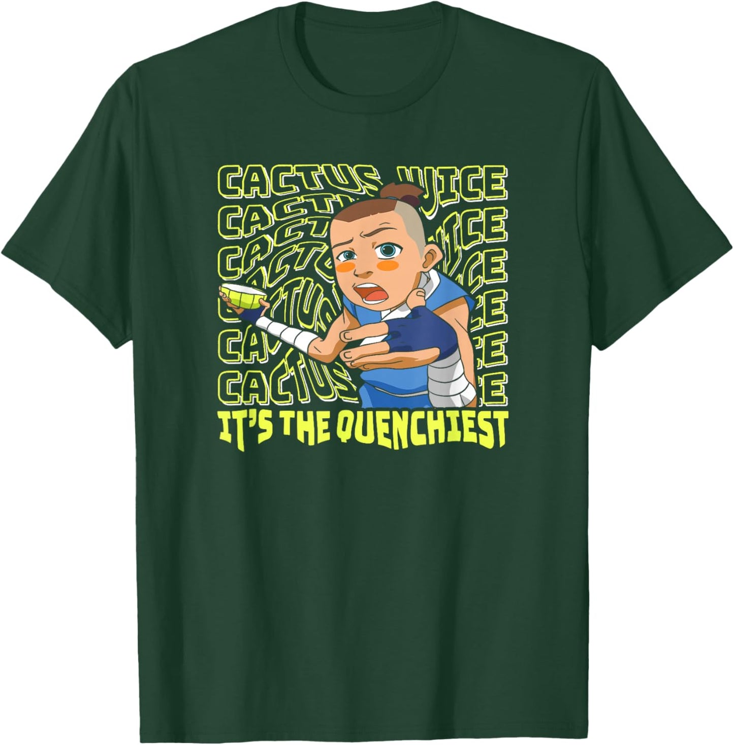 Avatar: The Last Airbender Sokka Cactus Juice Word Stack T-Shirt - T-Shirt | Forest