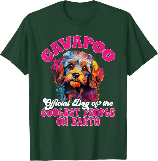 Cavapoo Dog Breed Pet Cavapoo Official Dog of the Coolest T-Shirt - T-Shirt | Forest