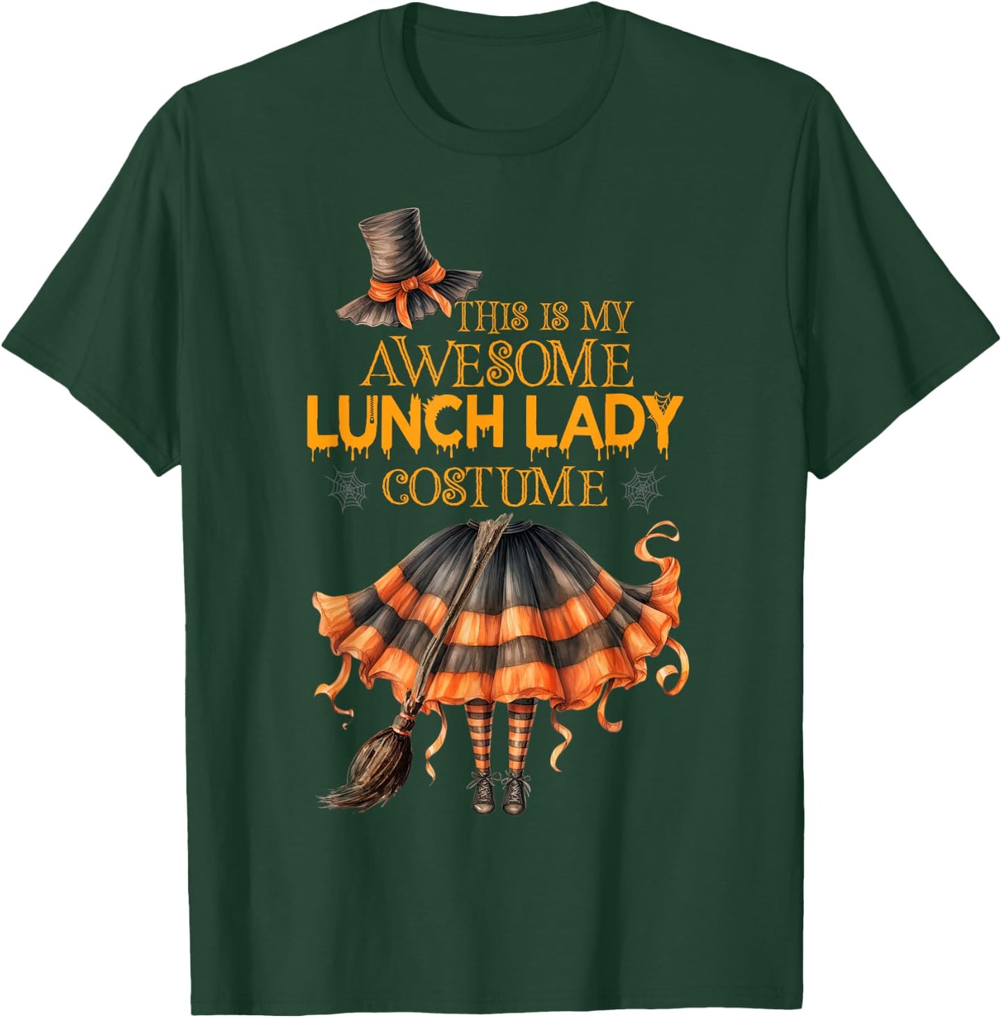 This is my Halloween Lunch Lady Costume Cafeteria Worker T-Shirt - T-Shirt | Forest