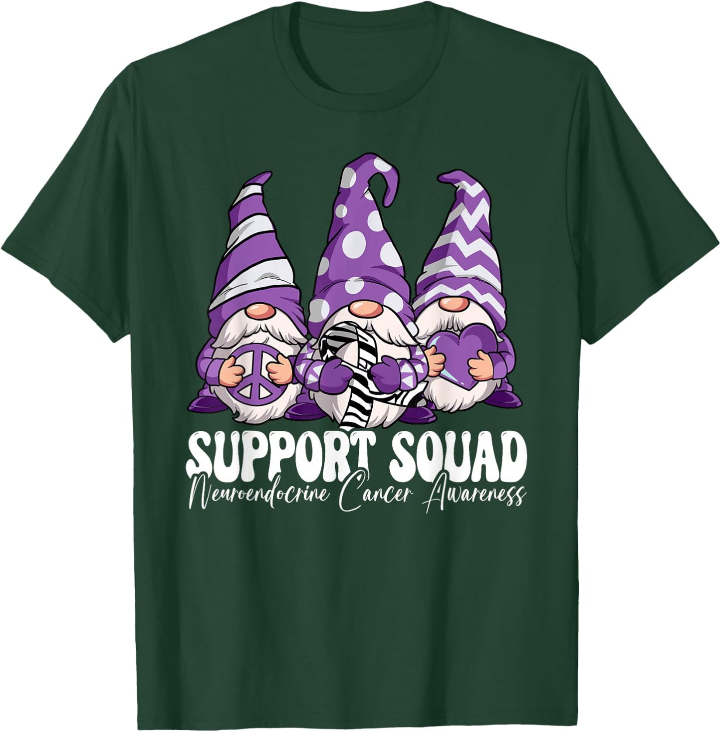 Support Squad Neuroendocrine Cancer Awareness T-Shirt - T-Shirt | Forest