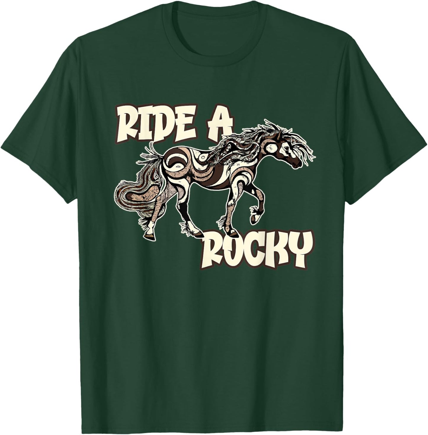 Rocky Mountain Beauty: Cute Swirl Design For Gaited Horses T-Shirt - T-Shirt | Forest