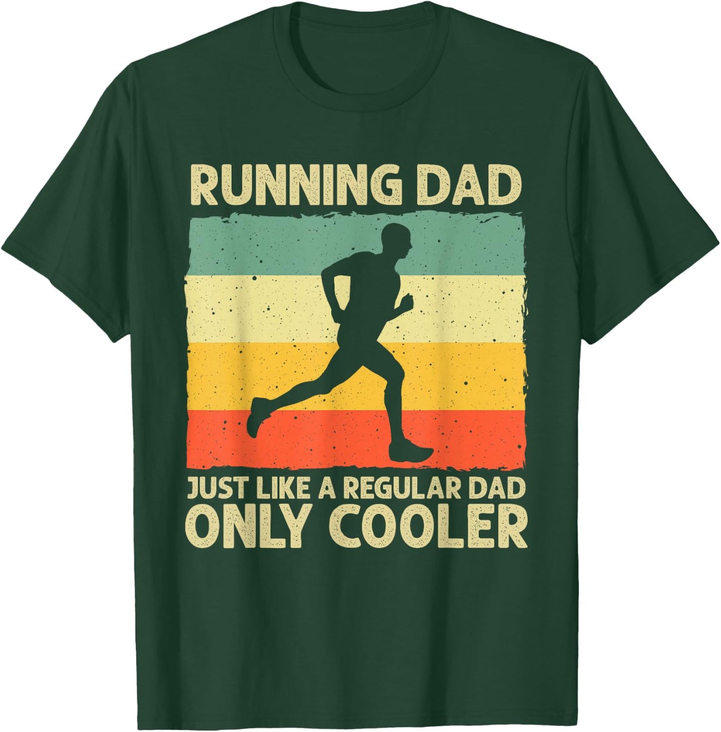 Funny Running Dad Marathon Runner Coach Marathoner Small T-Shirt - T-Shirt | Forest