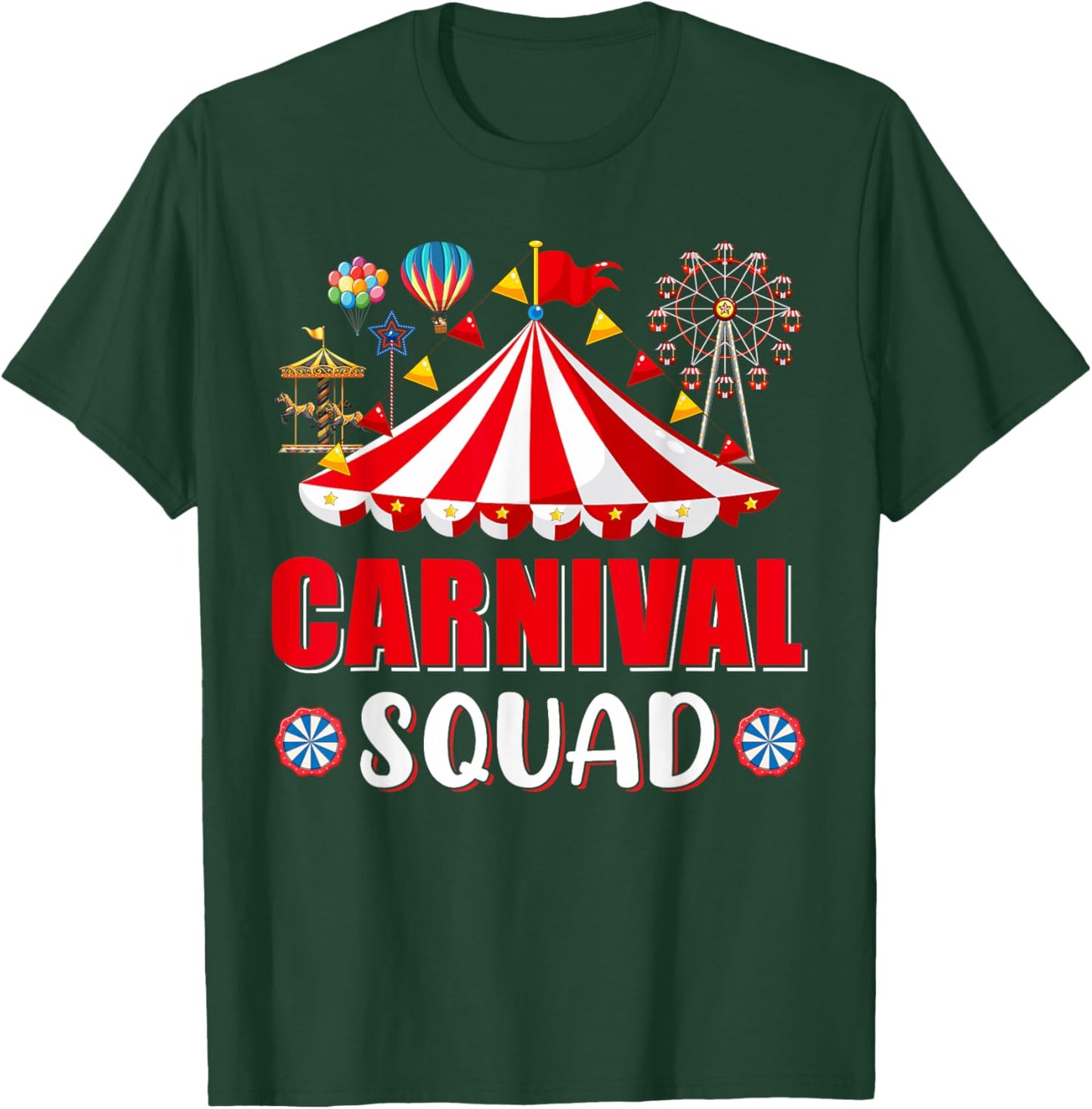 Carnival Squad Funny Circus Staff Costume Circus Theme Party T-Shirt - T-Shirt | Forest