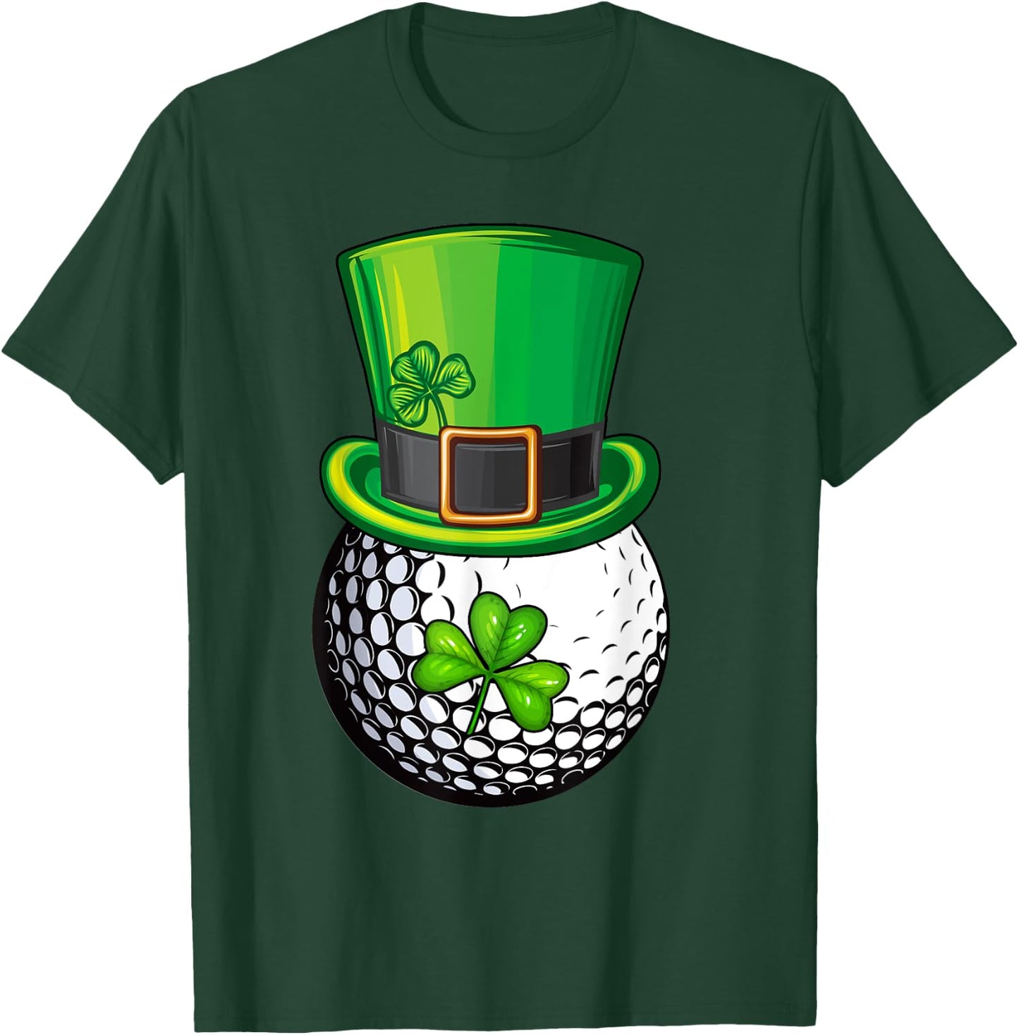 Shamrock Golf St Patricks Day Boy Men Ball Leprechaun Golfer T-Shirt - T-Shirt | Forest