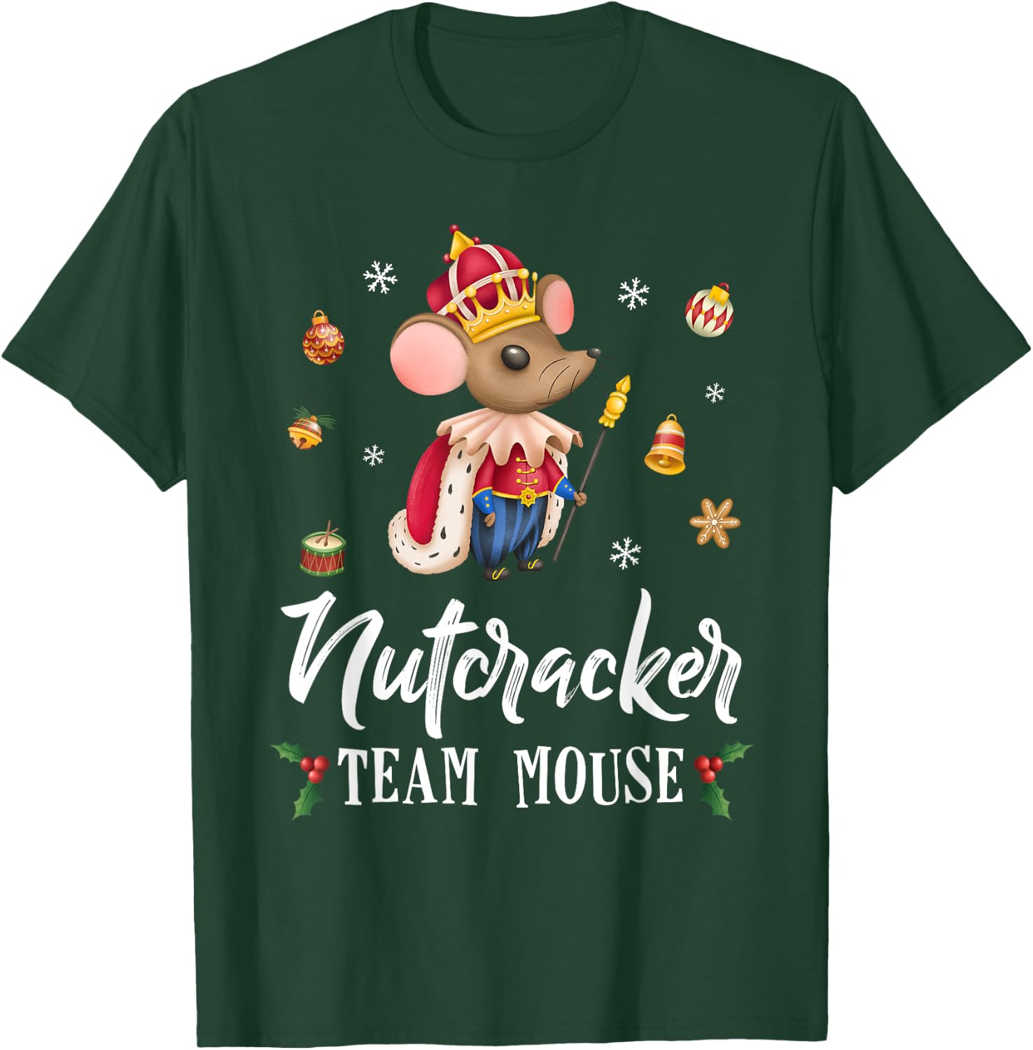 Team Mouse Nutcracker Shirt Christmas Dance Funny Soldier T-Shirt - T-Shirt | Forest