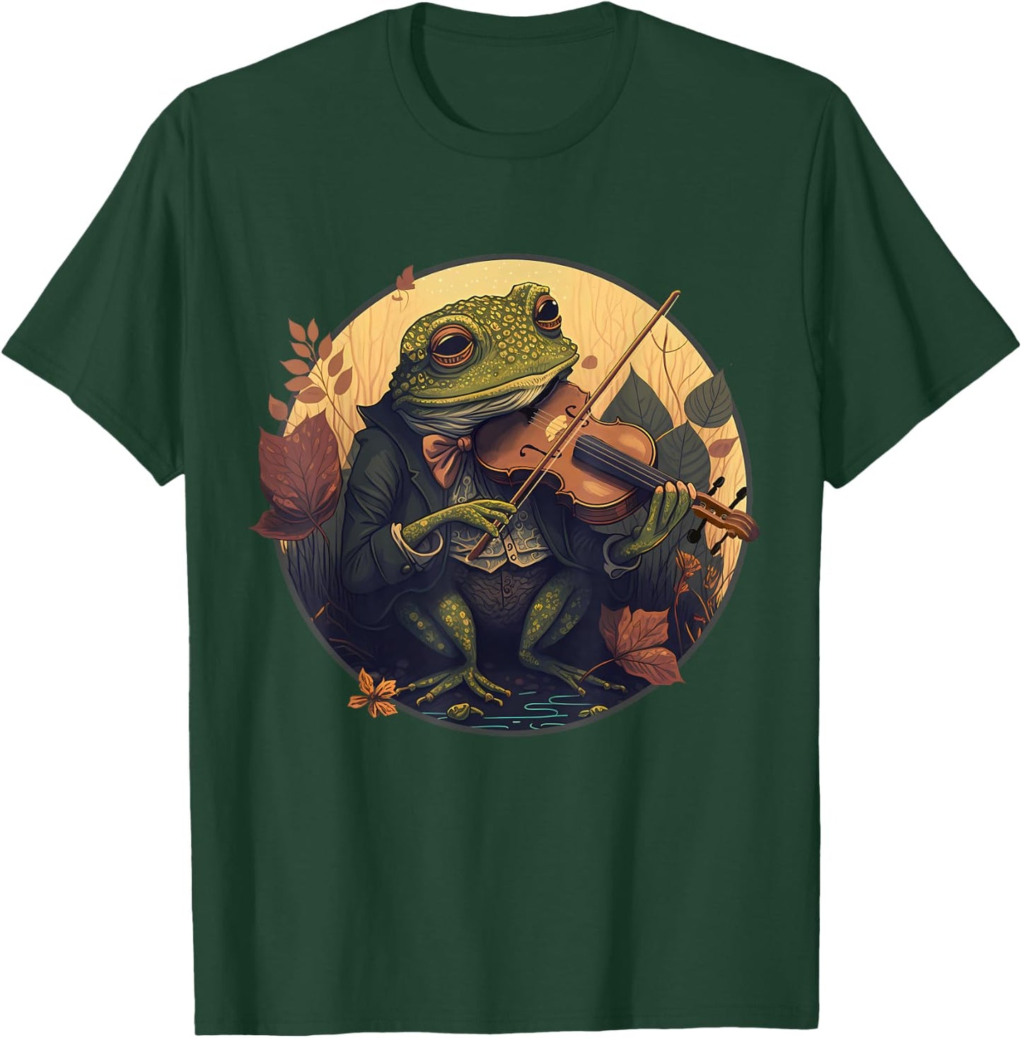 Frog Playing Fiddle T-Shirt - T-Shirt | Forest