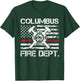 Columbus Ohio Fire Department Thin Red Line Logo T-Shirt - T-Shirt | Forest