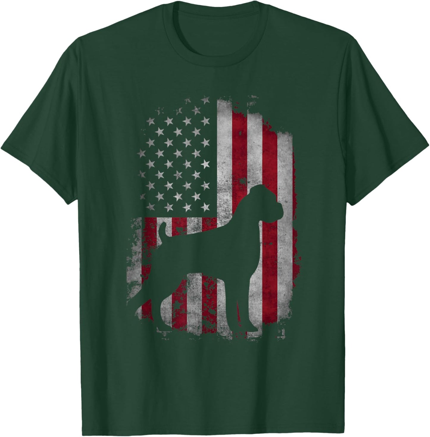 USA American Boxer Dog - Animal Dog Breeder Puppy Trainer Men Women Kids T-Shirt - T-Shirt | Forest
