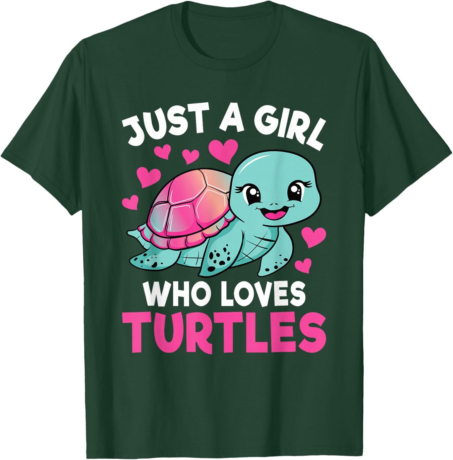 Just A Girl Who Loves Turtles Ocean Animal Sea Turtle Kids T-Shirt - T-Shirt | Forest