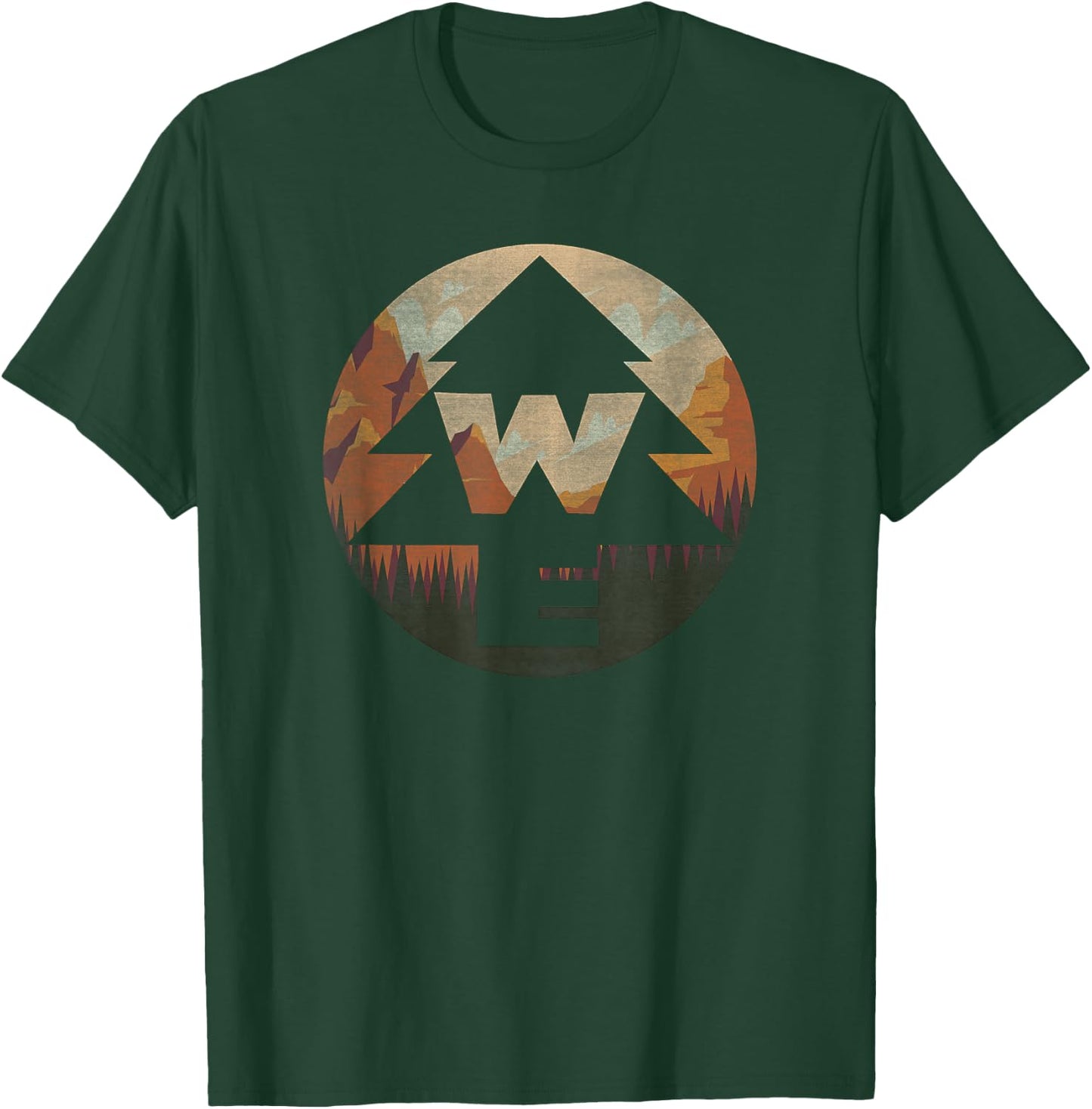 Disney Pixar Up Wilderness Explorer Landscape Badge T-Shirt - T-Shirt | Forest