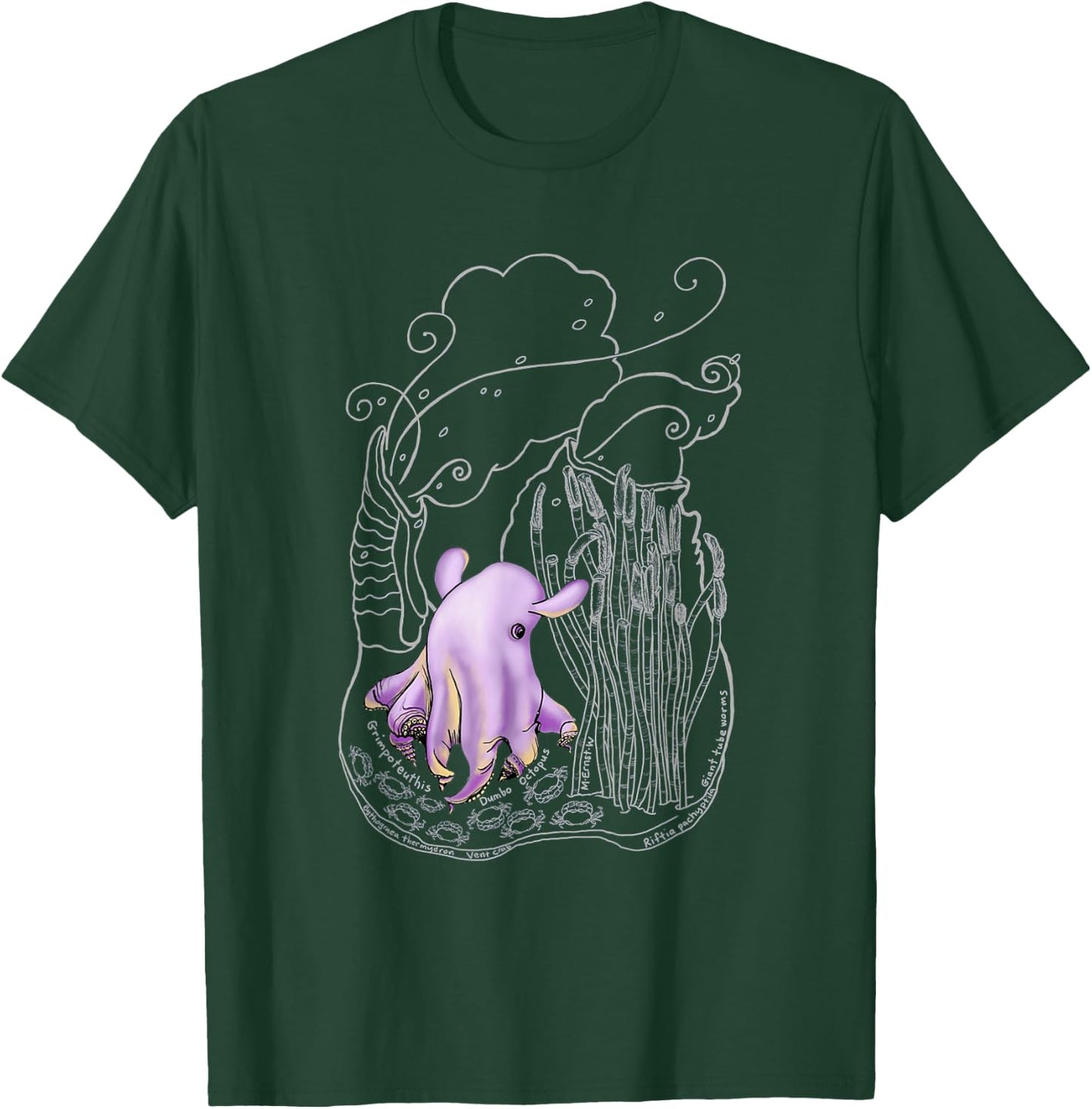 Ghostly Dumbo Octopus T-Shirt - T-Shirt | Forest