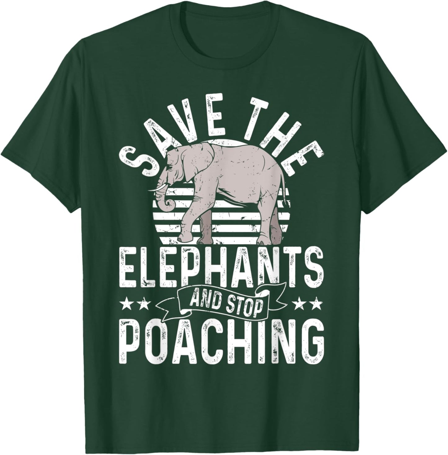 Save The Elephants And Stop Poaching Rescue Elephant T-Shirt - T-Shirt | Forest