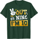 Peace Out 9 I'm 10 Years Old 10th Birthday Hip Hop Boy Girl T-Shirt - T-Shirt | Forest