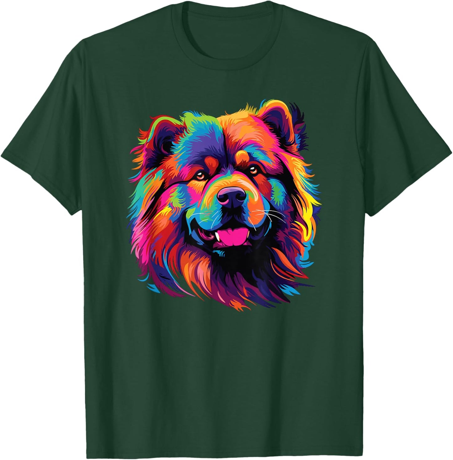 Watercolor Colorful Dogs Chow Chow T-Shirt - T-Shirt | Forest