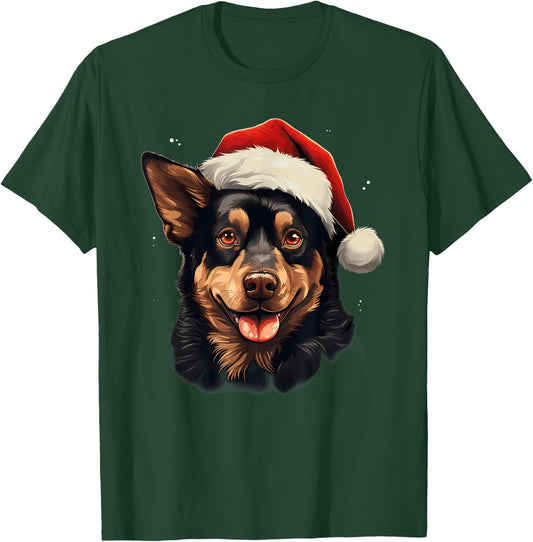 Merry Xmas Australian Kelpie Dog Christmas Men Women Kids T-Shirt - T-Shirt | Forest