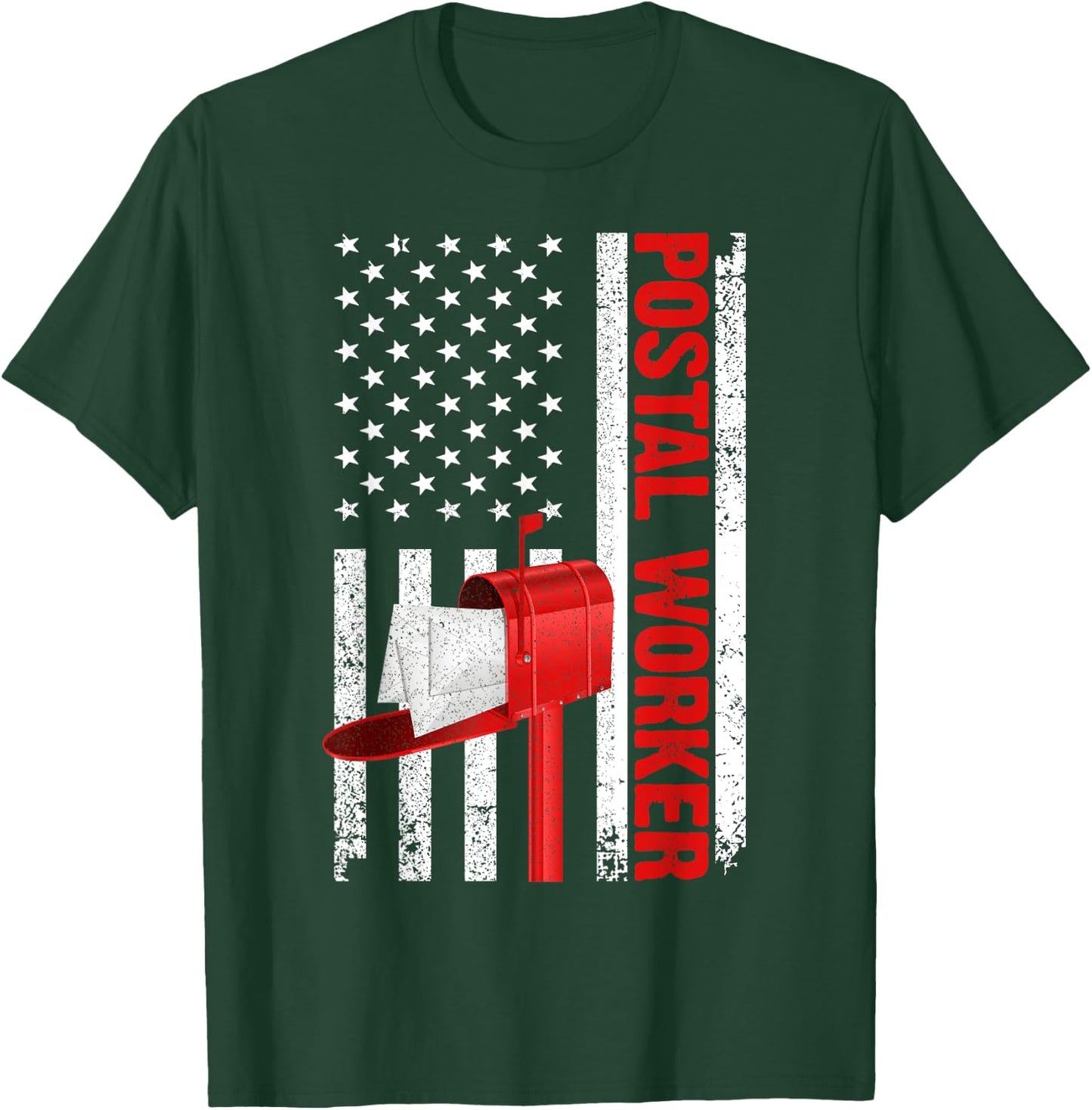 Funny Postal Worker Art Men Women Postman Post Office Lover T-Shirt - T-Shirt | Forest