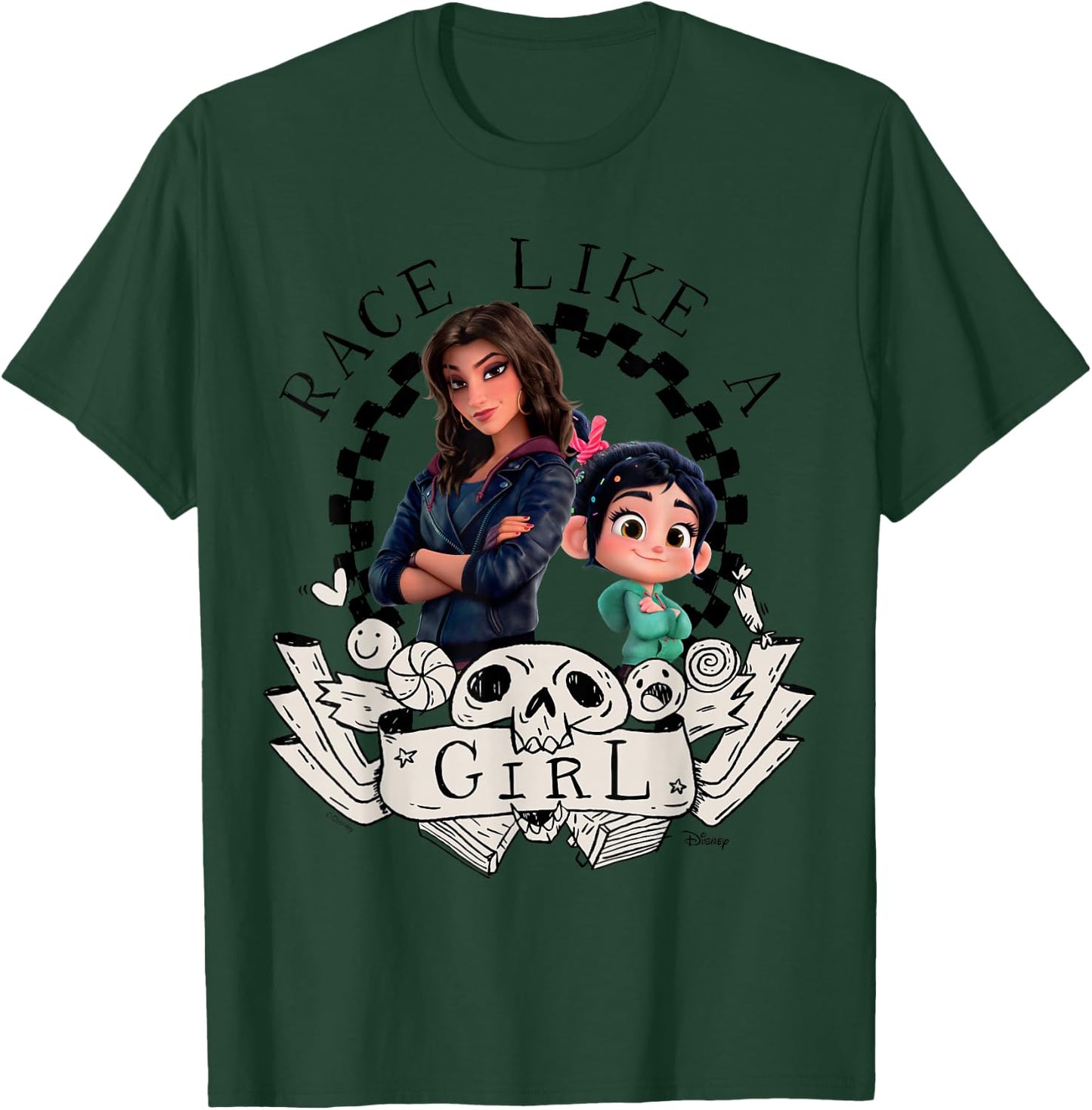 Wreck It Ralph - Race Like A Girl Shank & Vanellope T-Shirt - T-Shirt | Forest