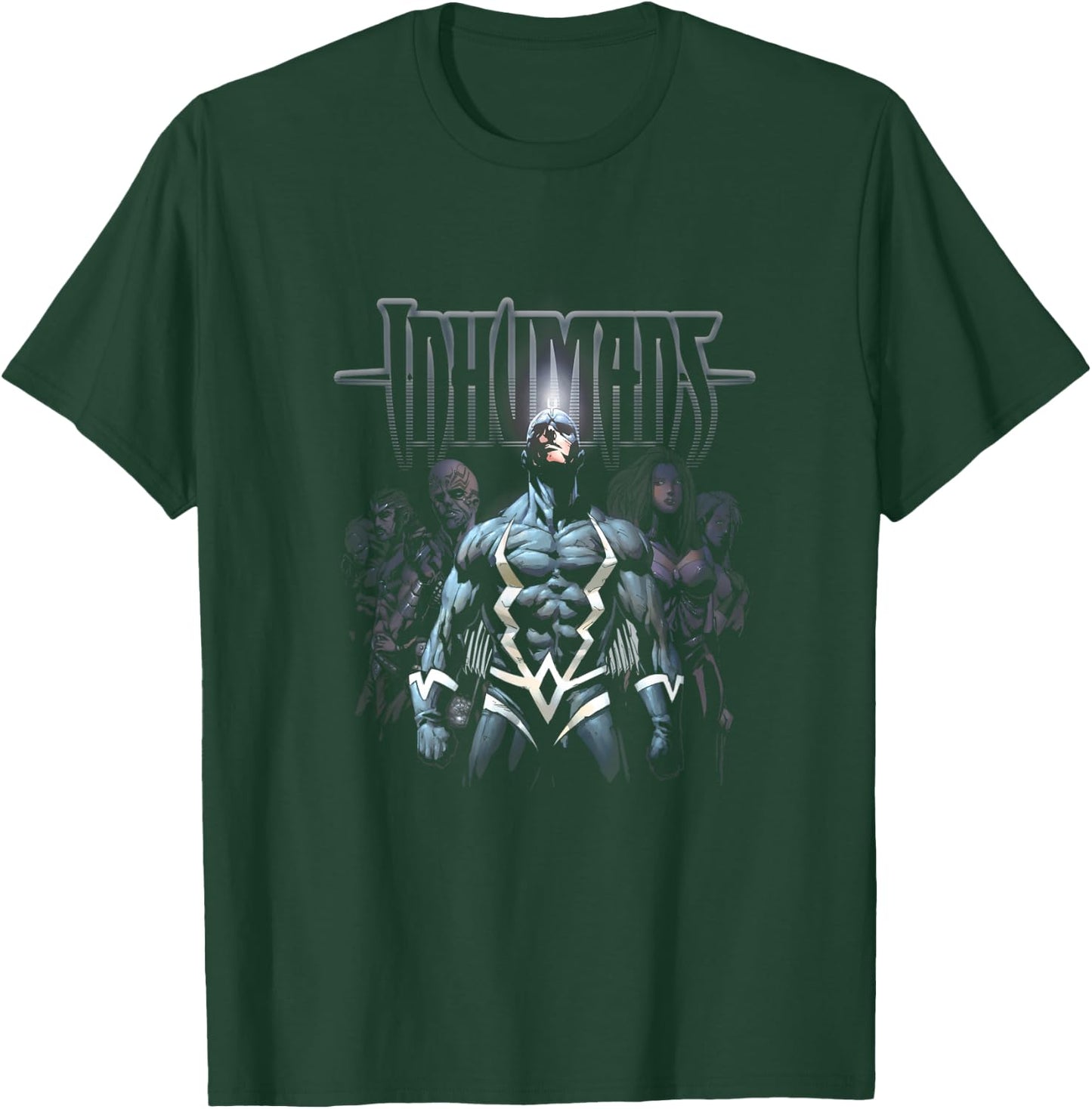 Marvel Comics Retro Classic Inhumans Distressed Group Shot T-Shirt - T-Shirt | Forest