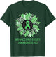 Leopard Sunflower Spinal Cord Injury Awareness SCI Green T-Shirt - T-Shirt | Forest