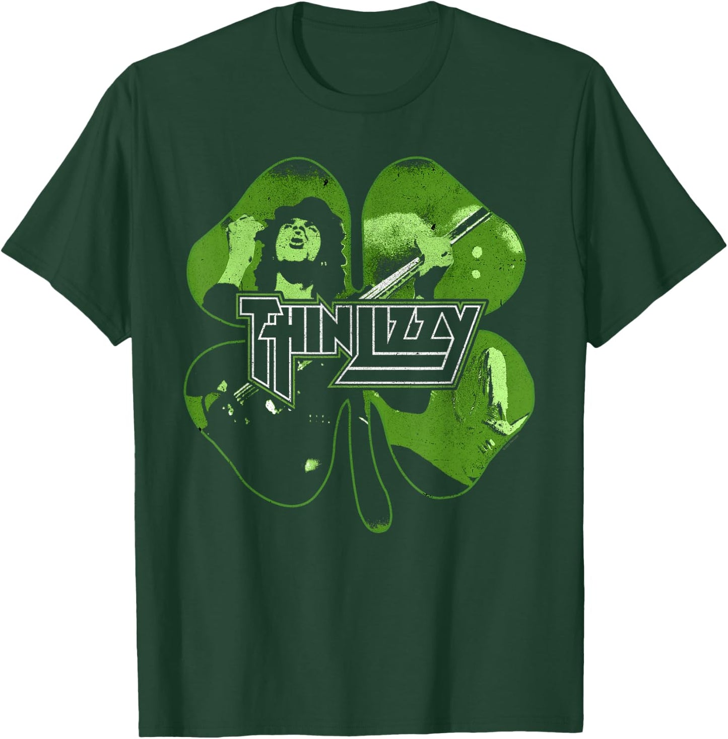 Thin Lizzy – Shamrock Infill T-Shirt - T-Shirt | Forest
