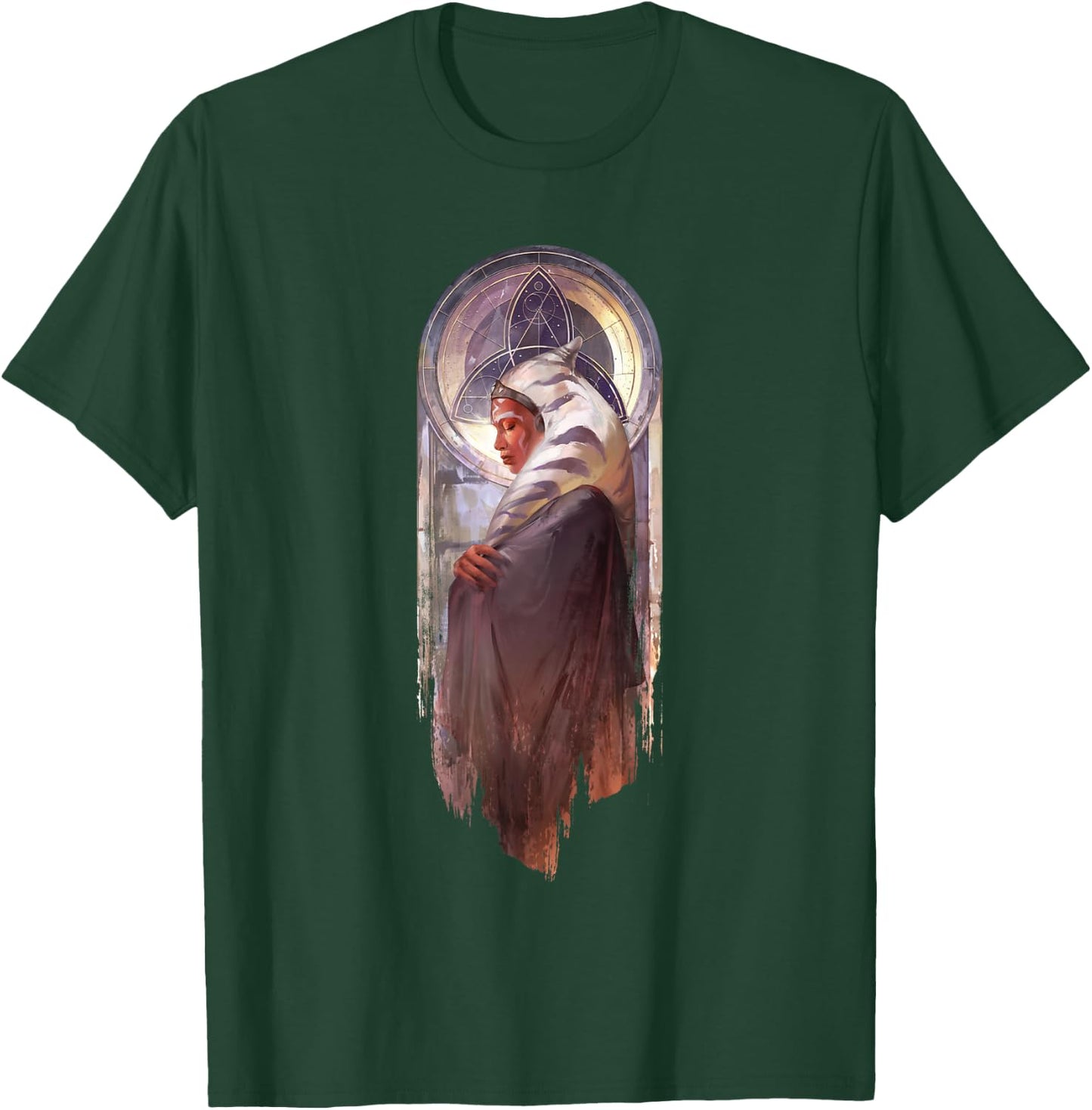Star Wars: Ahsoka Side View Artistic Painting Portrait T-Shirt - T-Shirt | Forest