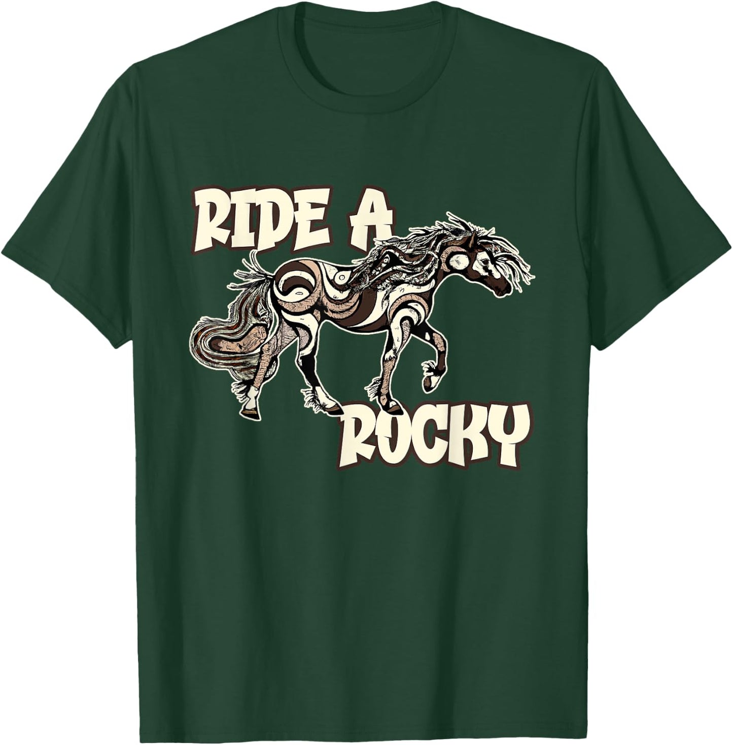Rocky Mountain Beauty: Cute Swirl Design For Gaited Horses T-Shirt - T-Shirt | Forest