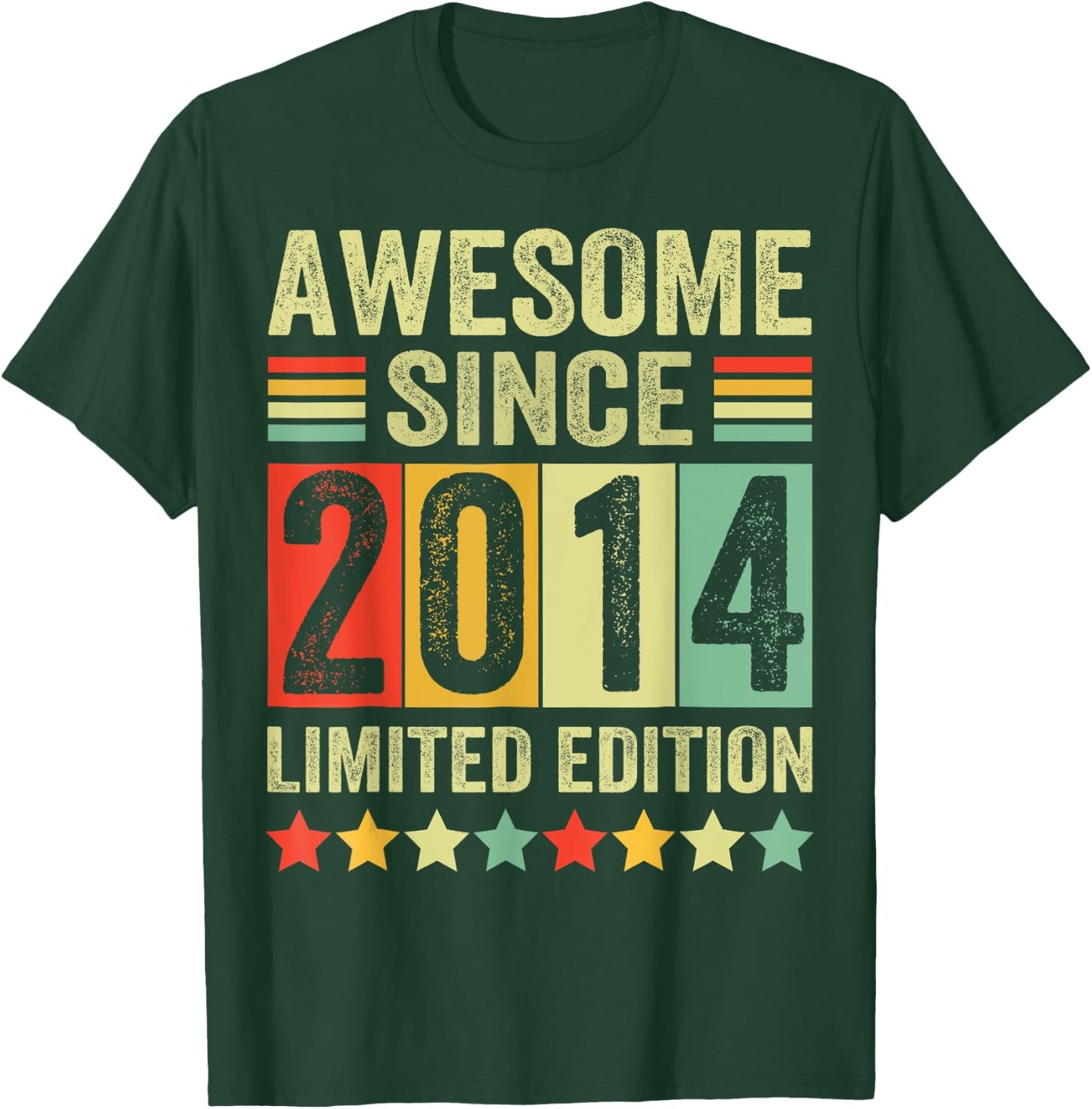Est 2014 Limited Edition 9th Birthday Gifts 9 Year Old T-Shirt - T-Shirt | Forest