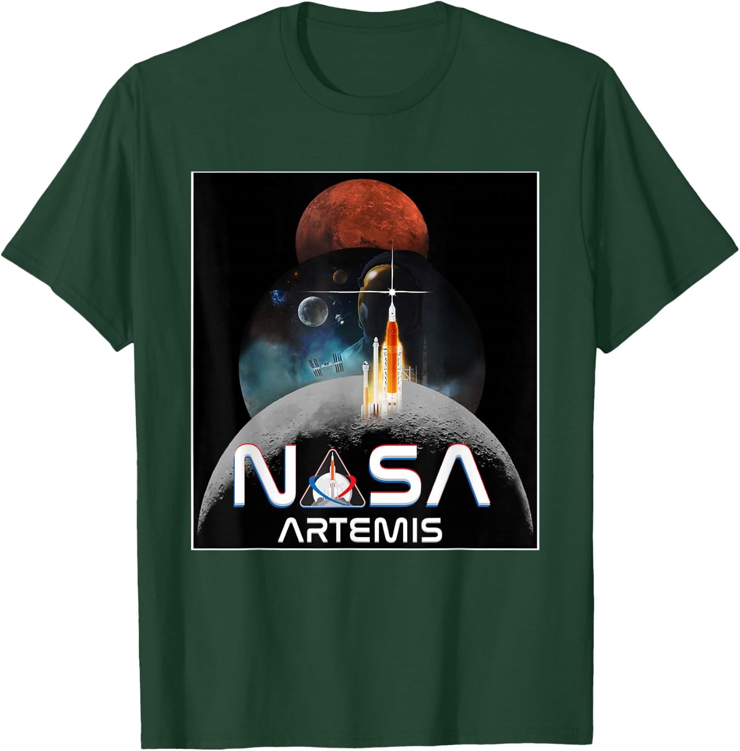 NASA Artemis Mission Worm Logo T-Shirt - T-Shirt | Forest