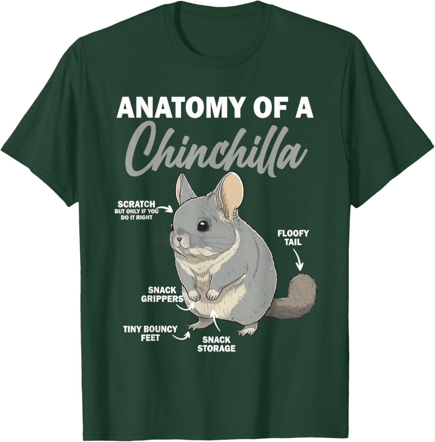 Anatomy Of A Chinchilla Shirt Chinchilla Mom Funny T-Shirt - T-Shirt | Forest