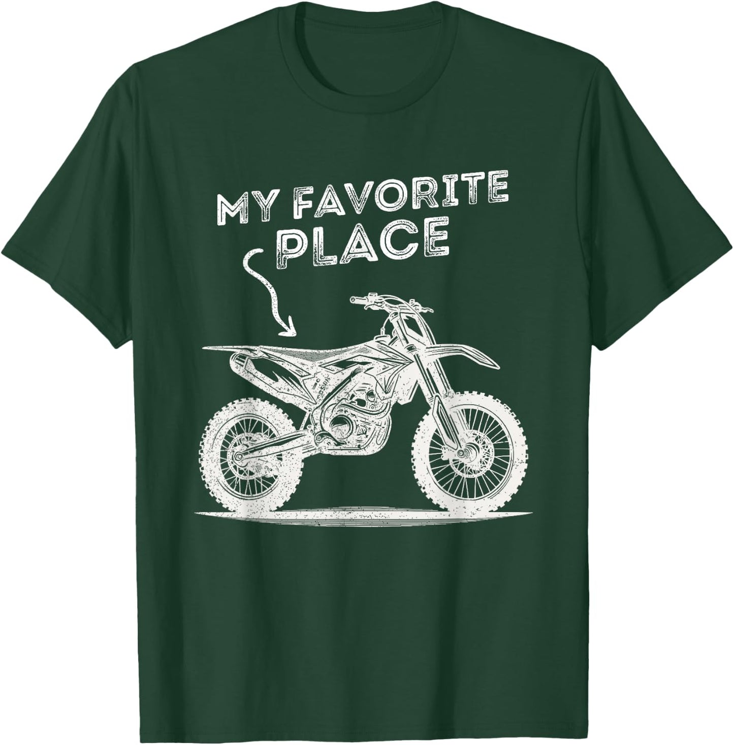 Dirt Bike & Motocross | My Favorite Place | Boy, Men, Women T-Shirt - T-Shirt | Forest