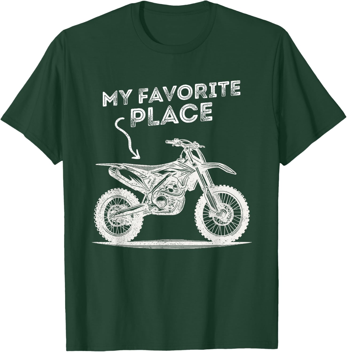 Dirt Bike & Motocross | My Favorite Place | Boy, Men, Women T-Shirt - T-Shirt | Forest