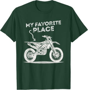 Dirt Bike & Motocross | My Favorite Place | Boy, Men, Women T-Shirt - T-Shirt | Forest