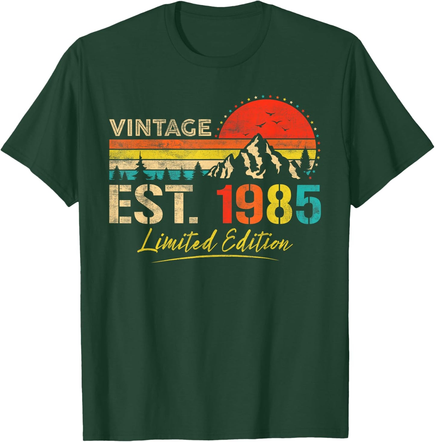 Vintage Est 1985 Limited Edition Classic 1985 Men and Women T-Shirt - T-Shirt | Forest