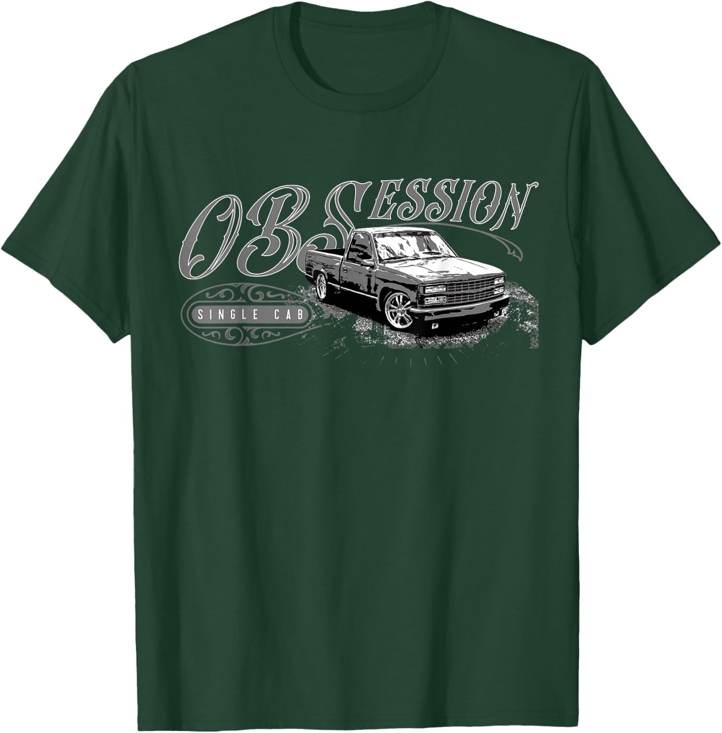 OBS Single Cab Truck Old Body Style Retro Vintage CK Truck T-Shirt - T-Shirt | Forest